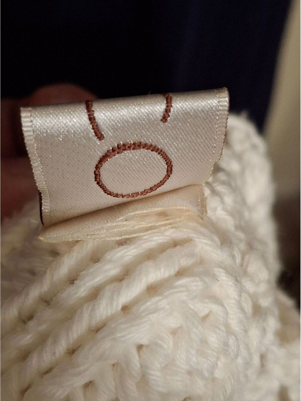 Rico Handknits Y2K Cream Crochet Cardigan Sweater Size S - Picture 8 of 8